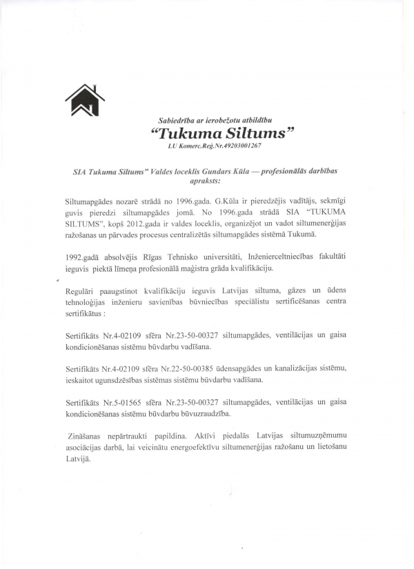 Valdes loceklis Gundars Kula CV